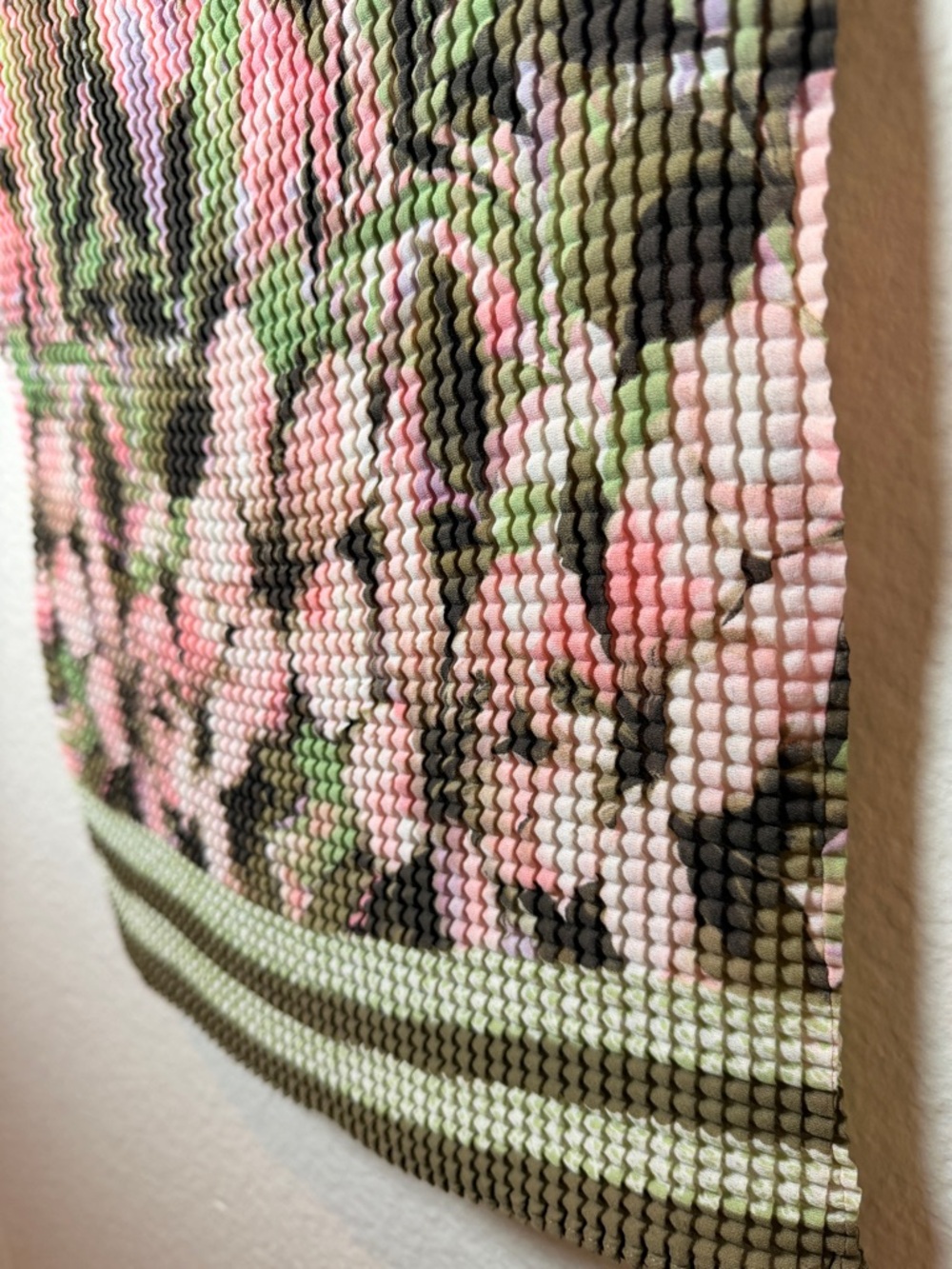 Fairycore Y2K Textured Floral Tank Top Nicola Pink Green Ethereal Garden Top‎ M - Picture 6 of 8